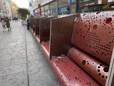 Cool public benches.