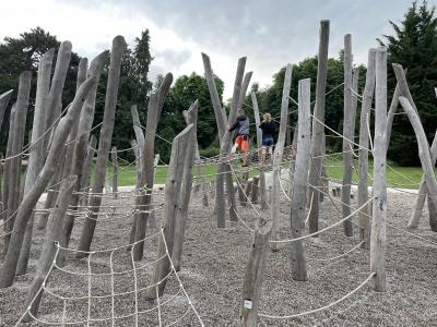 We have seen and enjoyed a number of these natural-style playgrounds.