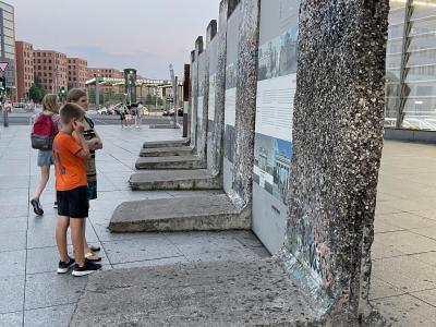 Segments of the Berlin Wall at Potsdamer Platz.